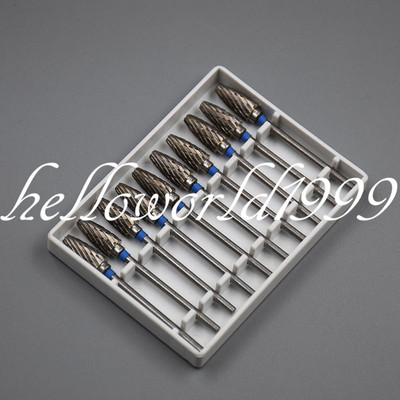 10 Fraises Dentaires Polissage Acrylique - Tungstène Carbure 2.35x6mm - Neuf