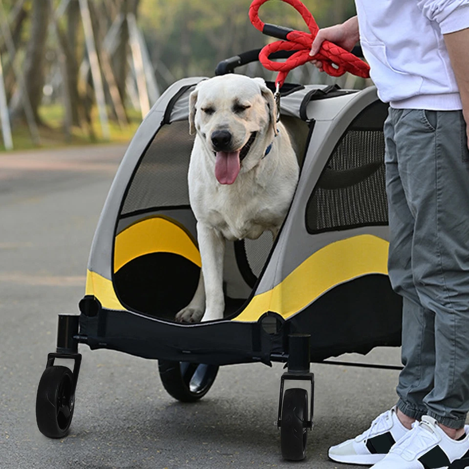 BingoPaw Large Dog Stroller Heavy Duty Pet Pram Doggy Pushchair Outdoor Travel - Image 3 of 4
