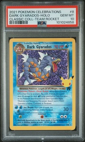 Gyarados Holo Celebrations Classic Collection Base Set PSA 10 Pokemon Card #8