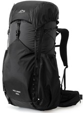 55L Internal Frame Waterproof Hiking Camping Backpack with 3L Water Bladder a...