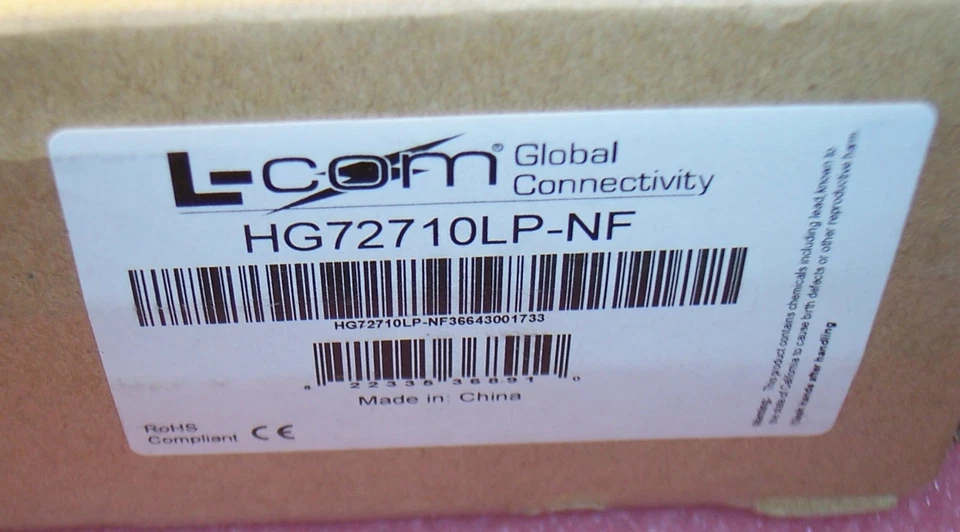 HG72710LP-NF L-COM WIDE BAND PANEL RF ANTENNA 802.11b/g ISM, WI-FI, WLAN ROHS - Image 3 of 4