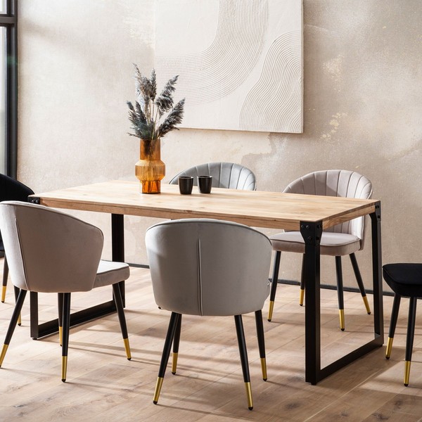 Esszimmertisch Finebuy 120 Cm Esstisch Akazie Holz Massiv KüChentisch Industrial-image