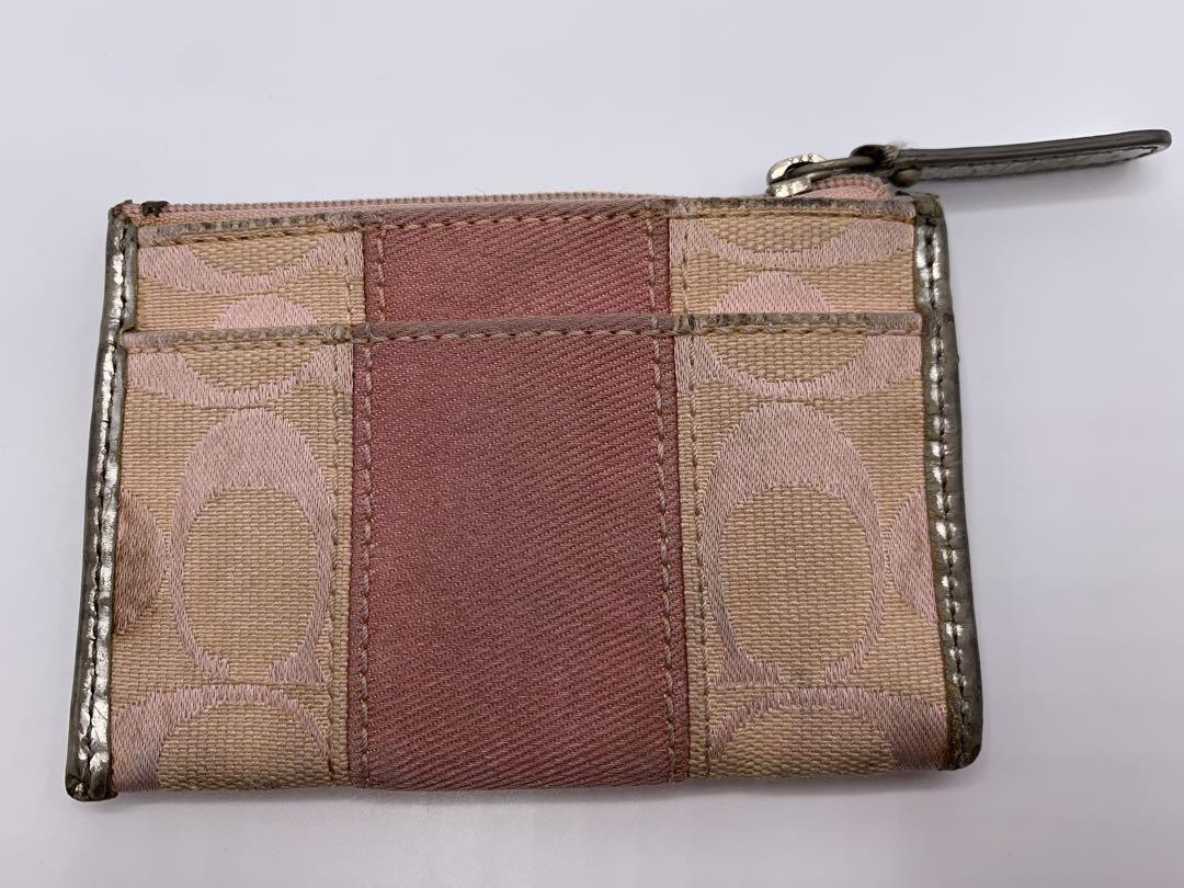 COACH Signature Compact Wallet Pink 11 x 7.5 x 1cm | eBay
