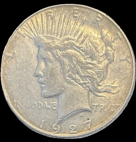 Photo of a 1927-S Peace Dollar from an eBay sale