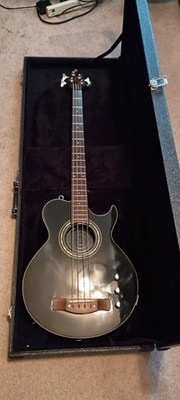Stage Used Gene Simmons Act 2 Symphony Samick Electric Acoustic Bass Guitar 