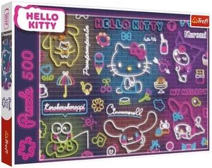NEW Trefl Jigsaw Puzzle 500 Pieces 10+ Ages Neon Hello Kitty