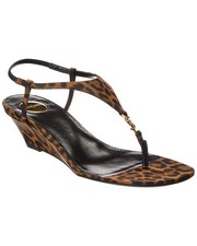 Saint Laurent Cassandra Grosgrain Wedge Sandal Women's