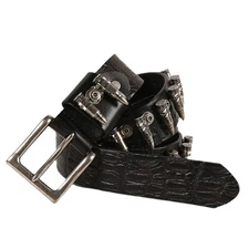 Punk Rock Belt Men Cowhide Personalized Decoration Leather Belt Cool Boy