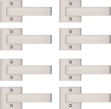 Probrico 8 Pack Brushed Nickel Dummy Door Handles 8 Pack, Satin 