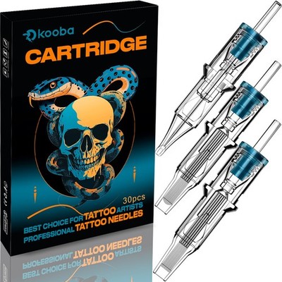 KOOBA 30Pcs #12 Standard Tattoo Cartridge Needles, 3RL 1203rl, Transparent
