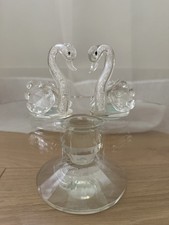 Clear Glass Round Pedestal Cake Stand, Decora...