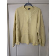 Sweaty Betty Womens Medium Revive Yellow Crewneck Sweatshirt Relaxed peplum