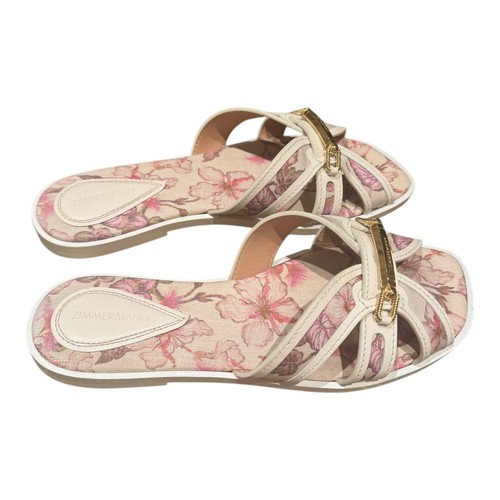 ZIMMERMANN Damen Pantoletten Sandalen Prisma Blumenmuster Canvas Größe 39 - Bild 4 von 14