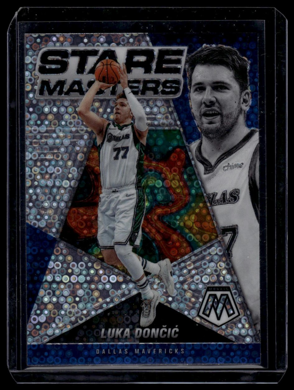 2021-22 Panini Mosaic #11 Luka Doncic Stare Masters Fast Break Silver