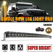 Roof 50"inch 6D Curved LED Light Bar Combo offroad Driving Truck For Chevy Jeep