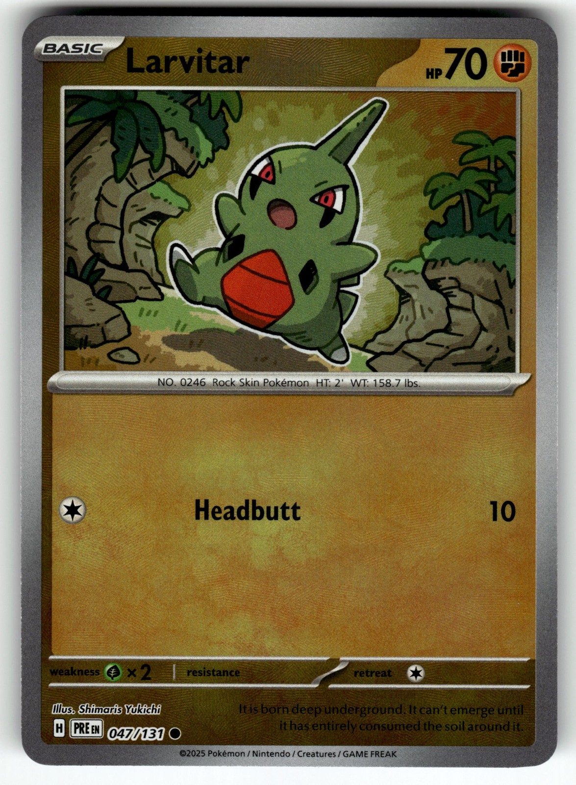 Larvitar (Master Ball Pattern) SV: Prismatic Evolutions 047/131 NM