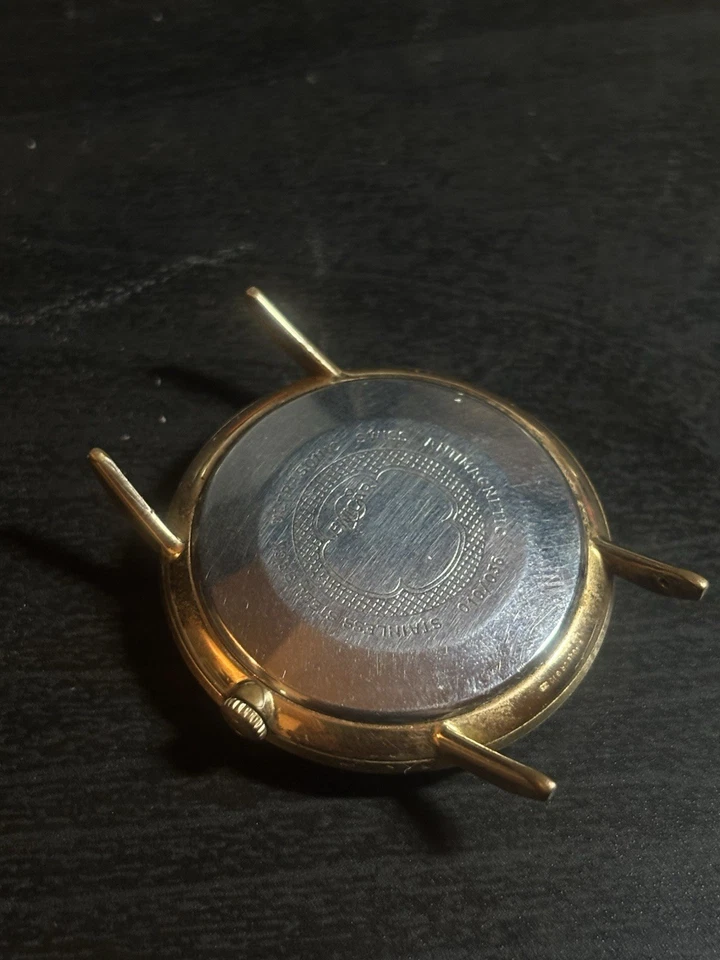 10K VINTAGE ENICAR ULTRASONIC 25 JEWEL SWISS MECHANICAL WIND-UP WATCH GP 10k Run - Bild 4 von 4