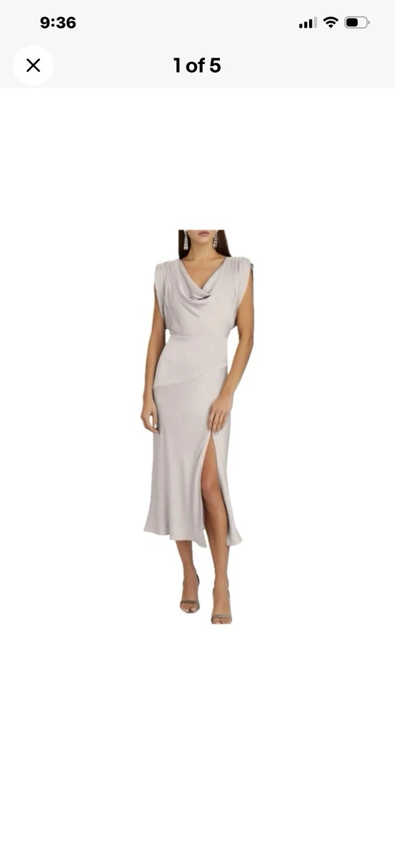 intermix kiko pleated silk chiffon dress Kiko Pleated Silk Chiffon Gown
