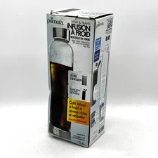 New Primula Brew & Travel Cold Brew Coffee Maker Glass Bottle w Filter & Sleeve