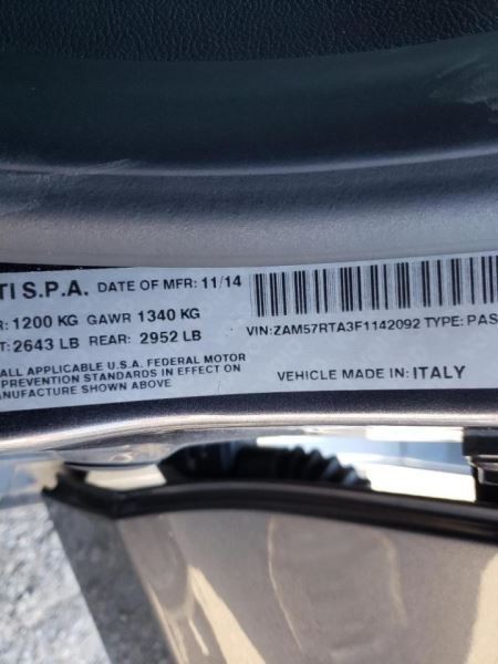 2015 Maserati Ghibli Front Differential Carrier Axle Assembly (45K MILES)