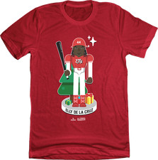 Official In The Clutch Elly De La Cruz MLBPA Nutcracker Christmas Baseball Tee
