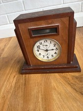 Antique FMS Mauthe German Mechanical Alarm Clock Chinese Export Wooden Case
