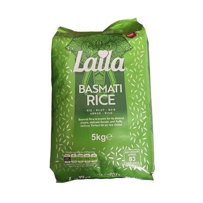 Laila Basmati Rice 5kg (Grün) (4,28 EUR/kg)
