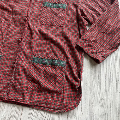 VINTAGE Victoria's Secret COUNTRY Red Plaid Flannel Top Size S Small Long Sleeve - Picture 3 of 7