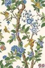Anthropologie GP & J Baker Eldon Wallpaper In Blue