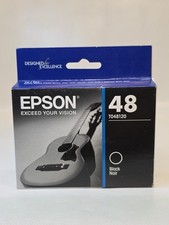 Genuine EPSON 48 Black Ink Cartridge T048120 Factory Sealed Expired 01/2018