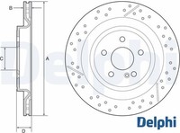 2X Bremsscheibe Delphi BG4958C 2 Bremsscheiben Hinterachse Hinten