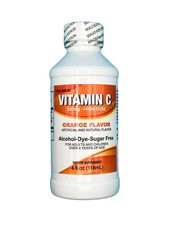Vitamin C Orange Flavor Liquid  500 mg Dose Alcohol, Sugar and Dye Free