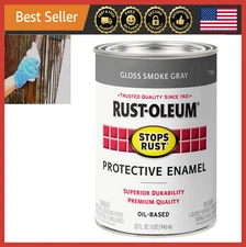 Gloss Smoke Gray Rust Prevention Paint 1 Quart, Brush On, 2-Pack Can