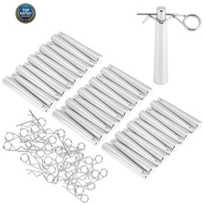 Conical Coupler Pins with R-Clip for Stage Lights Truss, 30 Sets Carbon Steel Hi