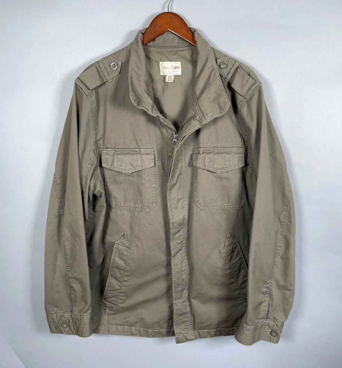 Article 365 Military Field Jacket Adult Large (XL Tag) Green Zip