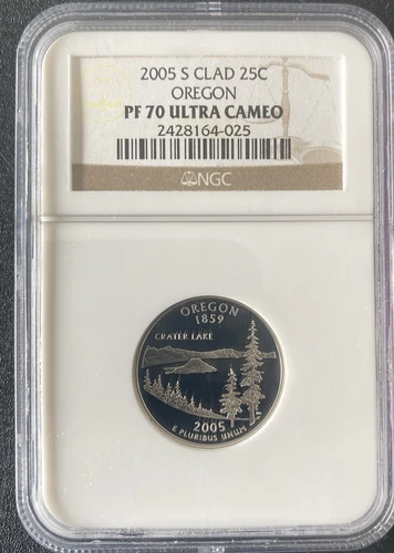 2005 S Clad 25c Oregon State Quarter NGC PF 70 Ultra Cameo