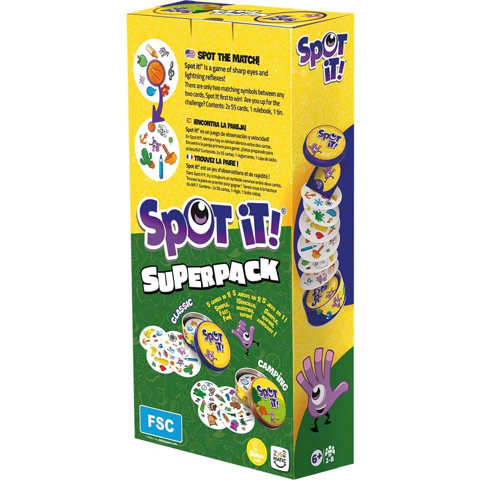 Spot It! Super Pack Classic & Camping Family Card Game Zygomatic Matching Party - Image 2 of 3