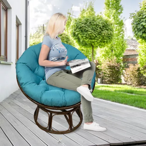 Papasan Chair Cushion Waterproof Oxford Cloth Circle Stuffed Egg Chair Cushions - Picture 73 of 111