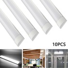 10x 4FT 1200mm Slim LED Wide Batten Tube Light Bulbs Ceiling Strip Bar Daylight 