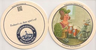 Veldensteiner, Neuhaus/Peg. Beer mat ''Cartoons 2018 - Edition 2018/III''