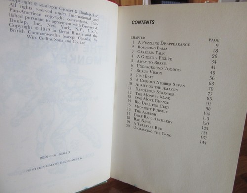 Hardy Boys ~ The MASKED MONKEY ~ Franklin W Dixon. Vintage Hb UNread. in MELB - Picture 5 of 5