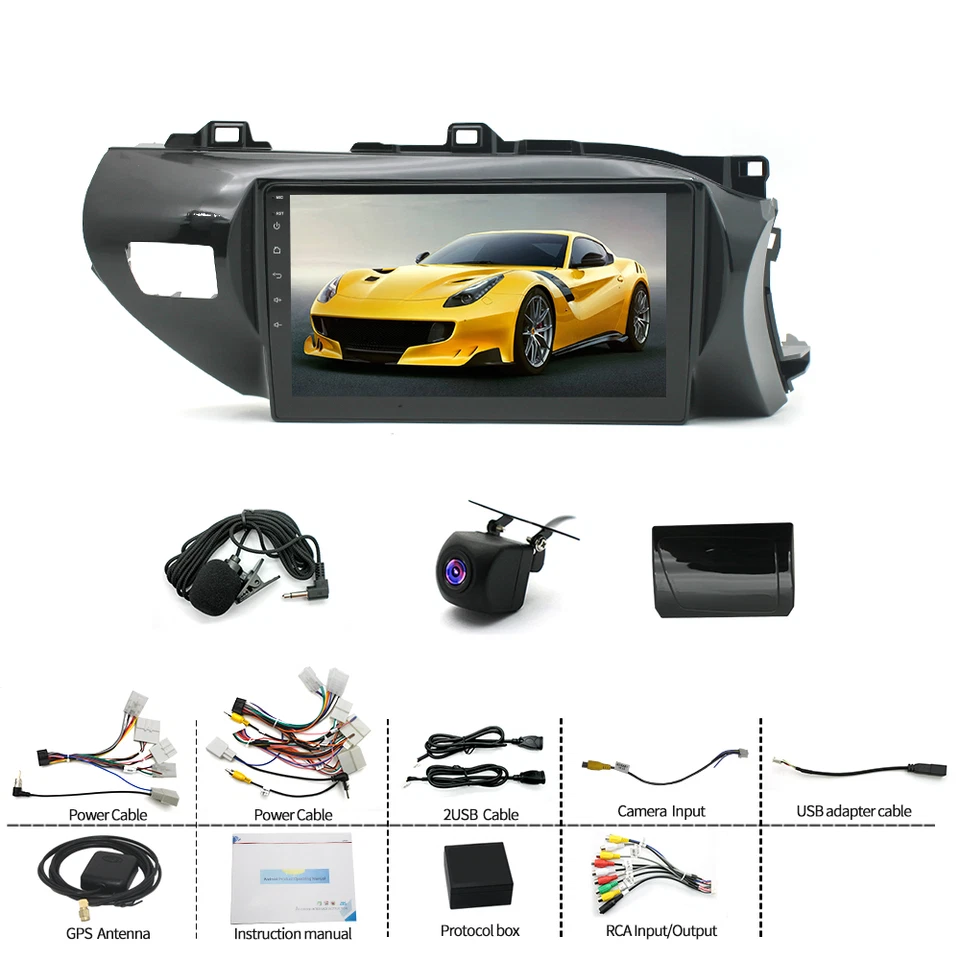 10" For Toyota Hilux 2016-2018 Android 13 CarPlay Head Unit Car Stereo Radio GPS - image 3 of 4