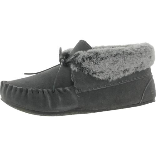 Minnetonka Womens Cabin Gray Bootie Slippers Shoes 12 Super Slim (SS) BHFO 6313 - Picture 1 of 2