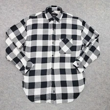 Rails Shirt Womens Extra Small Black Check Long Sleeve Button Blouse Top Flannel