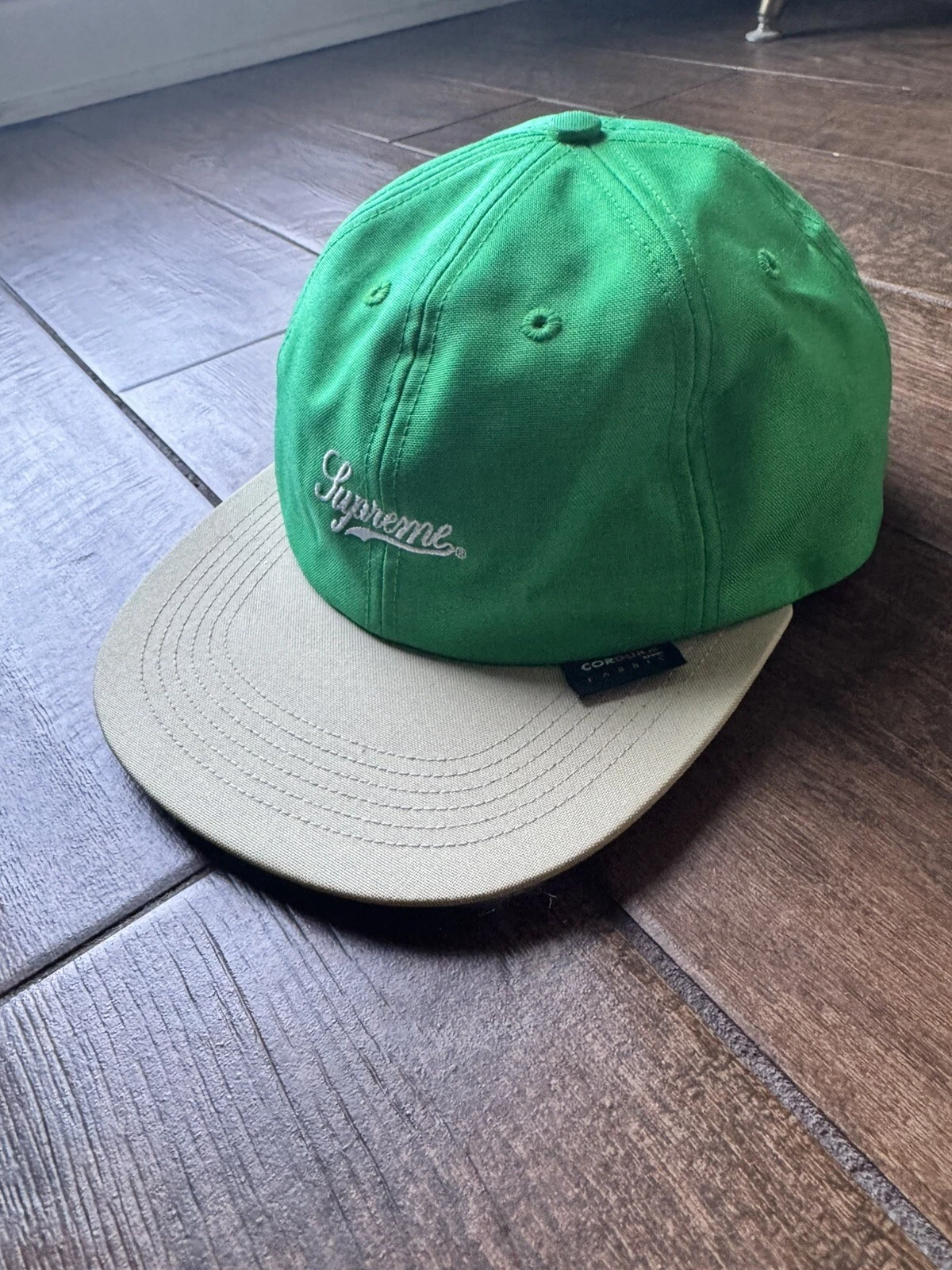 LIKENEW VINTAGE SUPREME 24SS SCRIPT LOGO CASQUETTE CHALEUR USA.