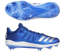 Adidas Afterburner 6 Speed Blue Silver Metal Baseball Cleats G27656 Men's Sz 12