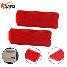 2Pcs Inside Door Reflector Light Lens Red Fit For 99-07 Ford F250 F350 F450 F550