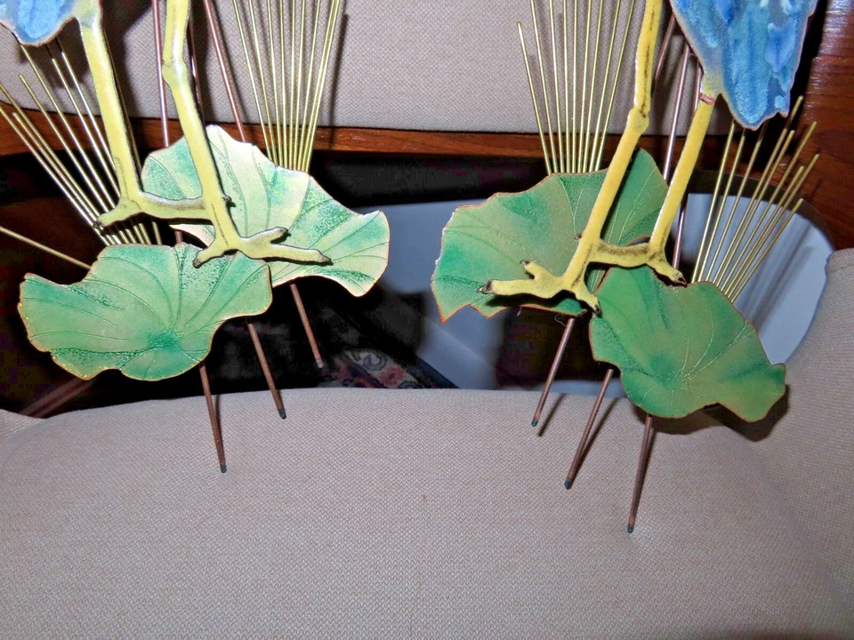 Bovano of Cheshire Pair Great Blue Heron Wall Sculpture - Image 4 of 4