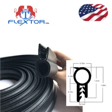 Rubber Seal Protector U Shape Bulb Weather Stripping Edge Waterproof EPDM 15 ft.