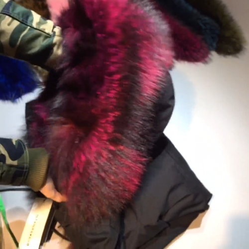 Parka Donna Invernale Pelliccia Vera Cappotto Piumino Pelo Vero Lungo Fur Coat - Video 1 di 1